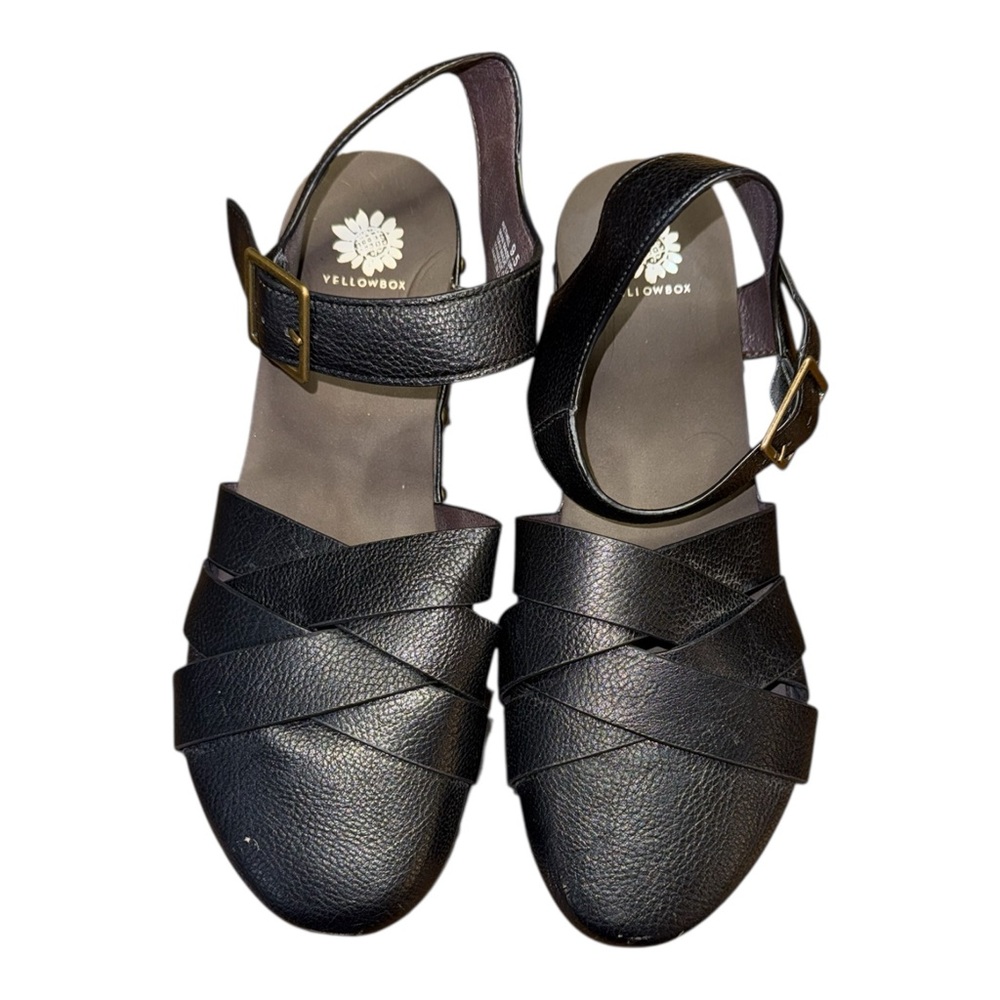 Yellow Box Rethel platform faux leather woven studded Sandals Women’s 9.5 - Picture 6 of 8